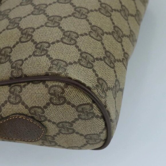GUCCI GG Supreme Web Sherry Line Shoulder Bag PVC Beige 56 02 088 Auth 111361 - Picture 5 of 16